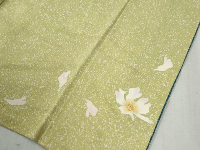 平和屋着物●訪問着　友禅　作家物　枝花文　暈し染め　正絹　逸品　未使用　CABC6427yc