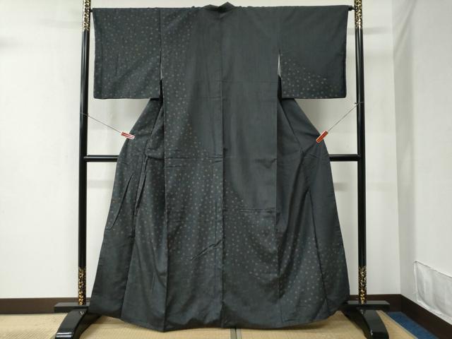 平和屋着物●訪問着　紬地　吉祥花文　正絹　逸品　CABC6431yc