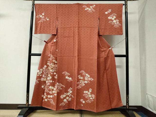 平和屋着物●創業460年・千總　訪問着　駒刺繍　絞り　青海波花文　金彩　正絹　逸品　CABC6433yc