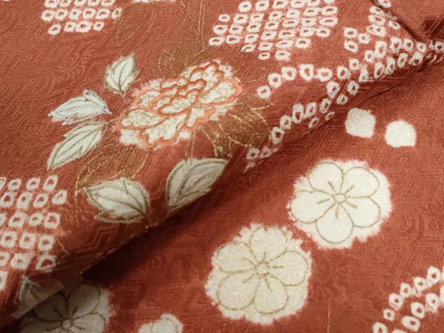 平和屋着物●創業460年・千總　訪問着　駒刺繍　絞り　青海波花文　金彩　正絹　逸品　CABC6433yc_5