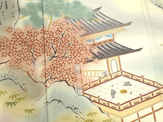 平和屋着物●訪問着　作家物　遠山樹林風景文　暈し染め　正絹　逸品　CABC6471yc_2