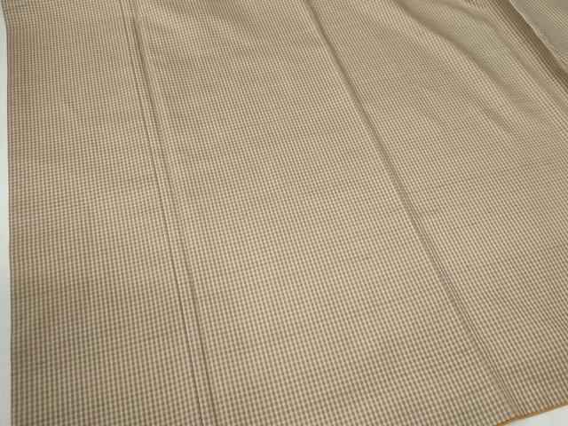 平和屋着物●上質な紬　格子柄　正絹　逸品　CABC6490yc_3