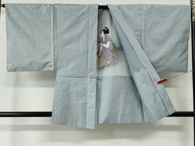平和屋着物●男性　本場大島紬　アンサンブル　80亀甲　総詰め　正絹　逸品　CABC6491yc_7