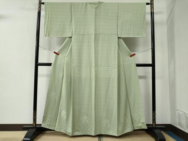 平和屋着物●無地絵羽訪問着　吉祥草花地紋　夏虫色　正絹　逸品　未使用　CABC6500yc 18,470円