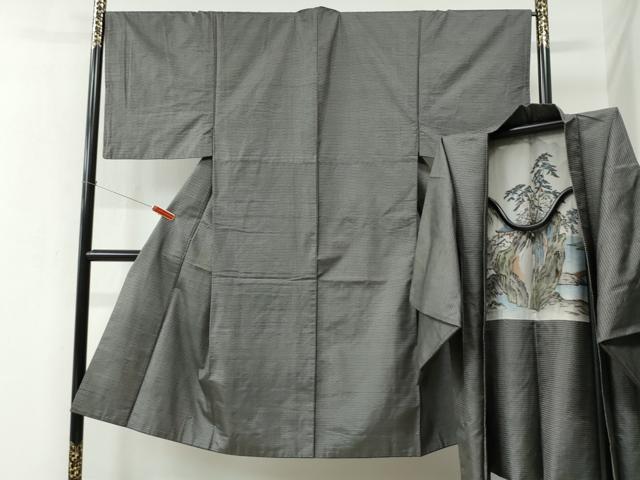 平和屋着物●男性　本場大島紬　アンサンブル　100亀甲　総詰め　正絹　逸品　CABC6519yc