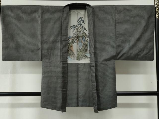 平和屋着物○男性 本場大島紬 アンサンブル 100亀甲 総詰め 正絹 逸品
