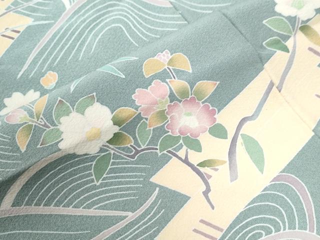 平和屋着物●訪問着　友禅　作家物　立波花筏文　暈し染め　正絹　逸品　CABC6529yc_5