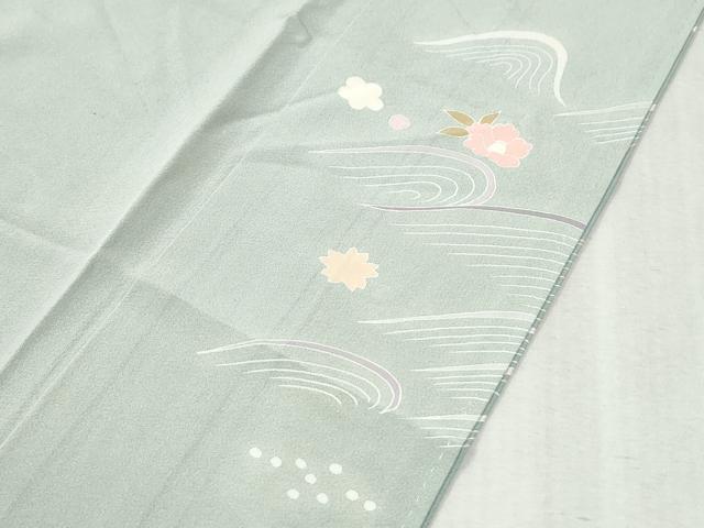 平和屋着物●訪問着　友禅　作家物　立波花筏文　暈し染め　正絹　逸品　CABC6529yc_7