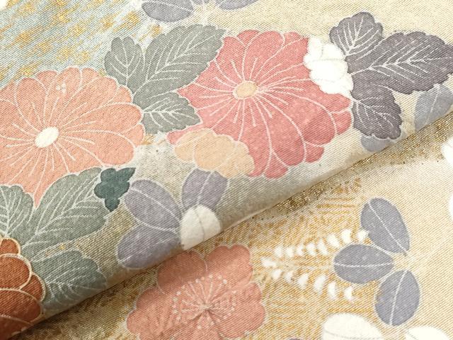 平和屋着物●訪問着　草花文　暈し染め　金彩　正絹　逸品　CABC6537yc_6