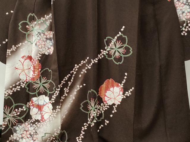 平和屋着物●豪華振袖　舞桜文　暈し染め　銀通し地　正絹　逸品　CABC6638yc_2