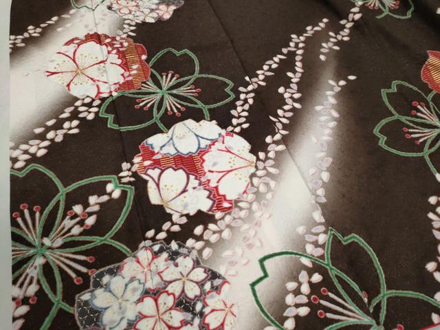 平和屋着物●豪華振袖　舞桜文　暈し染め　銀通し地　正絹　逸品　CABC6638yc_5