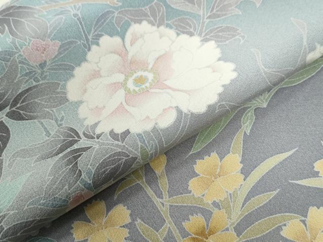 平和屋着物●訪問着　友禅　作家物　枝花文　暈し染め　正絹　逸品　CABC6653yc_5