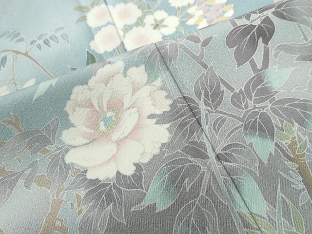 平和屋着物●訪問着　友禅　作家物　枝花文　暈し染め　正絹　逸品　CABC6653yc_6