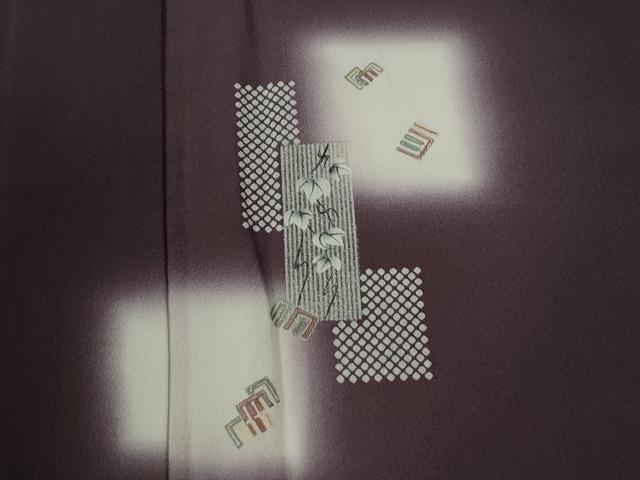 平和屋着物●訪問着　刺繍　色紙重ね源氏香枝葉文　蛍暈し　正絹　逸品　CABC6682yc_2