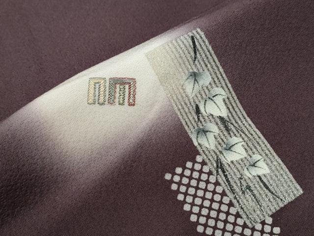 平和屋着物●訪問着　刺繍　色紙重ね源氏香枝葉文　蛍暈し　正絹　逸品　CABC6682yc_5