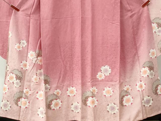 平和屋着物●豪華振袖　雪輪舞桜文　暈し染め　金彩　正絹　逸品　CABC6695yc_2