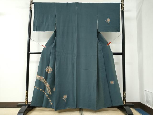 平和屋着物○訪問着 鳳凰更紗花唐草文 暈し染め 金彩 正絹 逸品 CABE2520yc