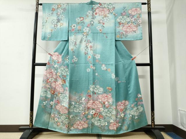 平和屋着物●訪問着　草花文　暈し染め　金彩　正絹　逸品　CABC6767yc 29,575円