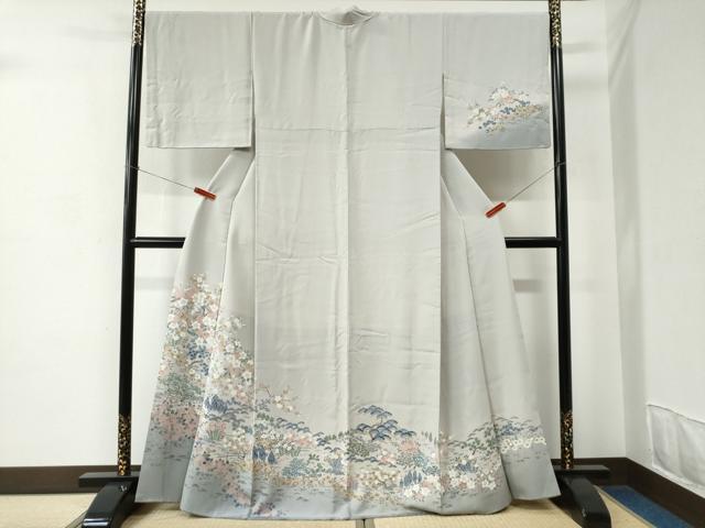 平和屋着物●訪問着　友禅　松竹梅花文　暈し染め　正絹　逸品　CABC6851yc 32,030円