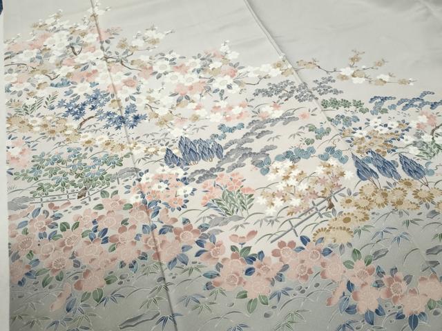 平和屋着物●訪問着　友禅　風景花文　暈し染め　正絹　逸品　AABG4583fy 友禅 訪問着 女性着物 | 通販・人気ランキング - 価格.com