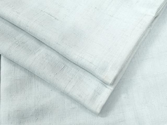 平和屋着物●結城紬　色無地　月白色　正絹　逸品　CABC6860yc