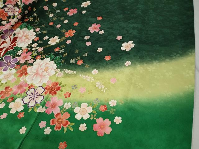 平和屋着物●豪華振袖　駒刺繍　雪輪毬牡丹花文　暈し染め　金彩　正絹　逸品　CABC6864yc_6