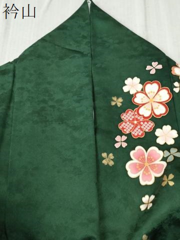 平和屋着物●豪華振袖　駒刺繍　雪輪毬牡丹花文　暈し染め　金彩　正絹　逸品　CABC6864yc_9