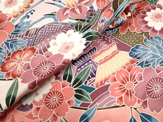 平和屋着物●豪華振袖　型染め　御所解鴛鴦花文　暈し染め　仮絵羽　逸品　未使用　CABC6868yc_7