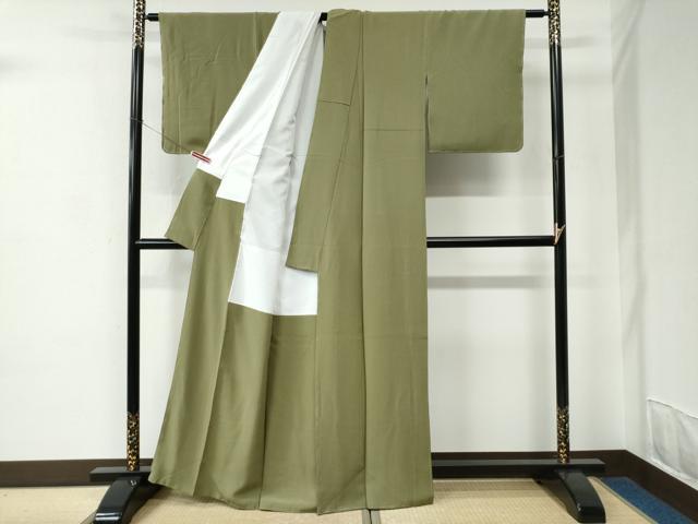 平和屋着物●上質な色無地　根岸色　正絹　逸品　未使用　CABC6874yc 平和屋着物○上質な色無地 根岸色 正絹 逸品 未使用 CABC6874yc 【公式