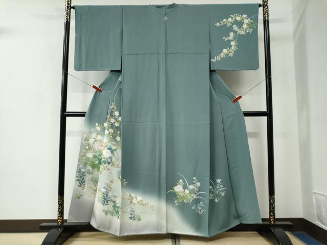 平和屋着物●訪問着　草花文　暈し染め　金彩　正絹　逸品　CABC6881yc 平和屋着物□訪問着 草花文 暈し染め 金彩 正絹 逸品 CABF4834xe