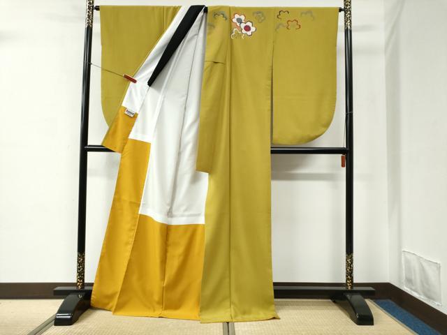 平和屋着物●世界的ファッションデザイナー　山本寛斎　kansaiブランド　振袖　舞桜文　正絹　逸品　CABC6899yc_1