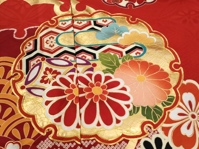 平和屋着物●豪華振袖　駒刺繍　雪輪吉祥花文　金彩　仮絵羽　逸品　未使用　CABC6920yc_4