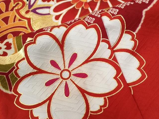 平和屋着物●豪華振袖　駒刺繍　雪輪吉祥花文　金彩　仮絵羽　逸品　未使用　CABC6920yc_8