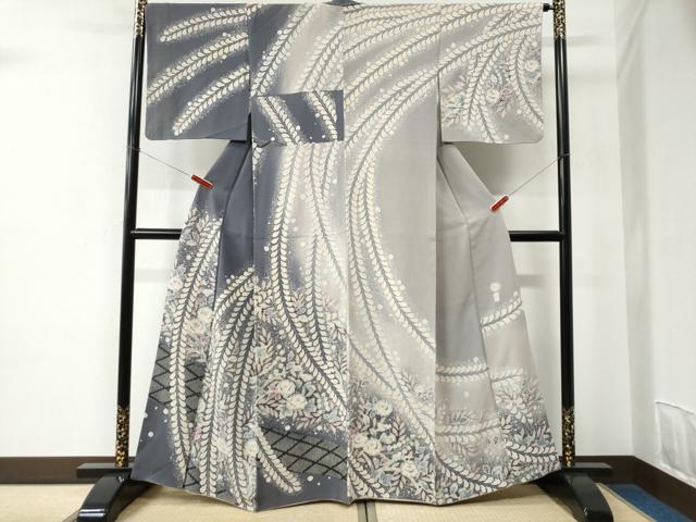 平和屋着物●越後十日町の一流染匠　桐屋・翠山工房　訪問着　辻が花　絞り　暈し染め　正絹　逸品　CABC6925yc