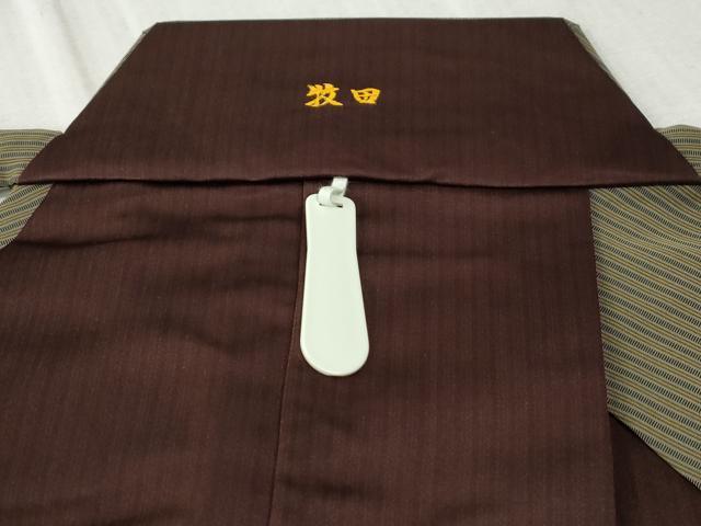 平和屋着物●男性　馬乗り袴　間道　正絹　逸品　CABC7010yc_6
