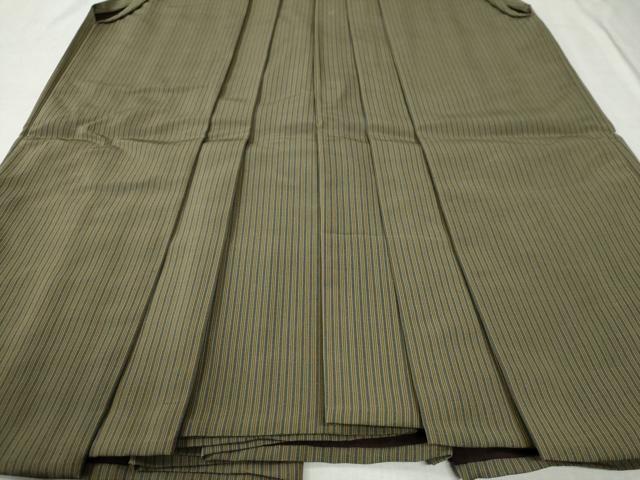 平和屋着物●男性　馬乗り袴　間道　正絹　逸品　CABC7010yc_3