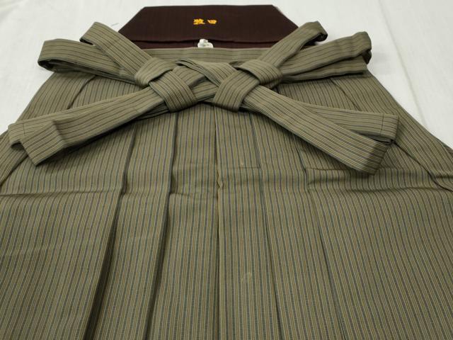 平和屋着物●男性　馬乗り袴　間道　正絹　逸品　CABC7010yc_2