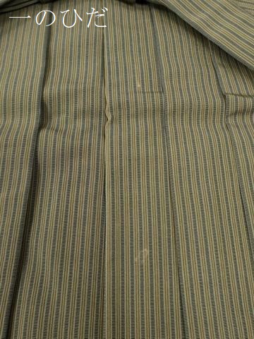 平和屋着物●男性　馬乗り袴　間道　正絹　逸品　CABC7010yc_7