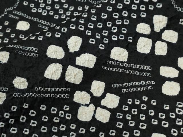 平和屋着物●訪問着　総絞り　枝梅文　黒地　正絹　逸品　未使用　CABC7056yc_6