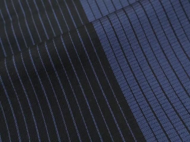 平和屋着物○本塩沢 縞 黒地 ロング丈 正絹 逸品 CABC7090yc 【公式通販】