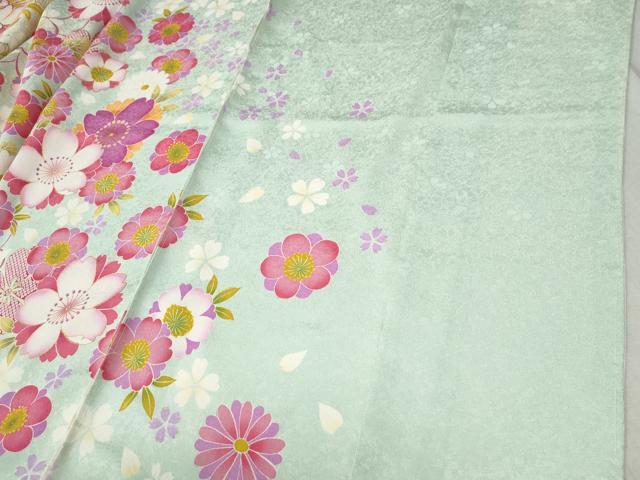 平和屋着物●豪華振袖　花蝶文　暈し染め　銀通し地　仮絵羽　逸品　未使用　CABC7128yc_6
