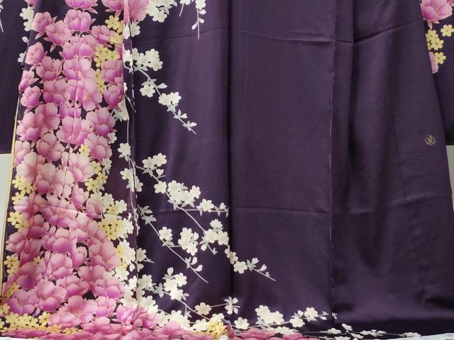 平和屋着物●ブライダルファッションデザイナー・桂由美　振袖　枝花文　銀通し地　仮絵羽　逸品　未使用　CABC7145yc_2