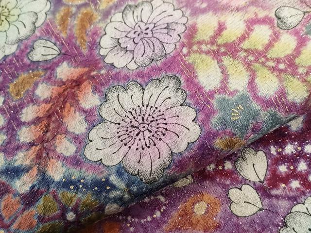 平和屋着物●豪華振袖　辻が花　絞り　暈し染め　金通し地　正絹　逸品　CABC7166yc_7