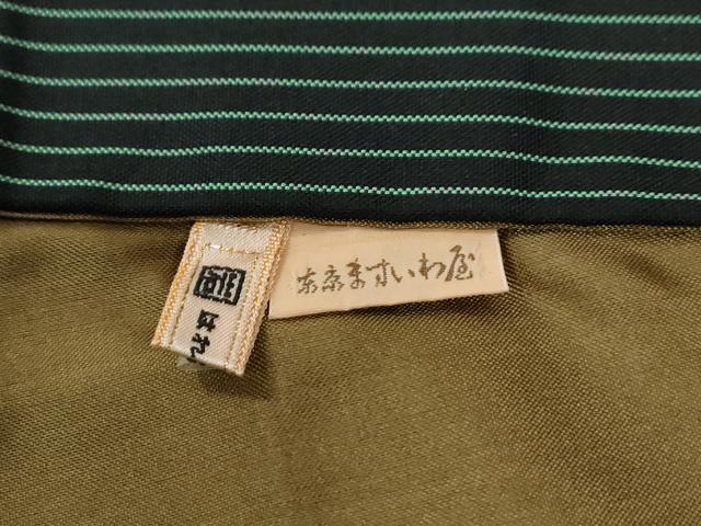 平和屋着物●男性　紬　縞　黒地　ますいわ屋扱い　正絹　逸品　CABC7179yc_6