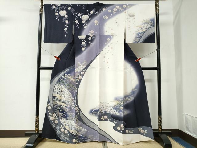 着物□訪問着 刺繍 霞文 暈し染め 金彩 正絹 逸品 京の染匠 特選本手