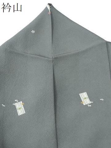 平和屋着物●上質な小紋　短冊舞花文　正絹　逸品　CABC7188yc_6