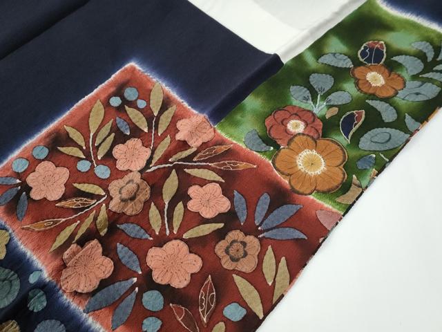平和屋着物○九寸名古屋帯 作家物 辻が花 鬼しぼ縮緬 正絹 逸品 