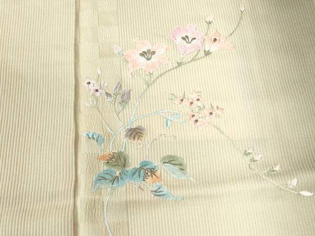 平和屋着物●訪問着　総刺繍　枝花文　暈し染め　正絹　逸品　CABC7198yc_2