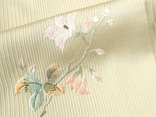 平和屋着物●訪問着　総刺繍　枝花文　暈し染め　正絹　逸品　CABC7198yc_4