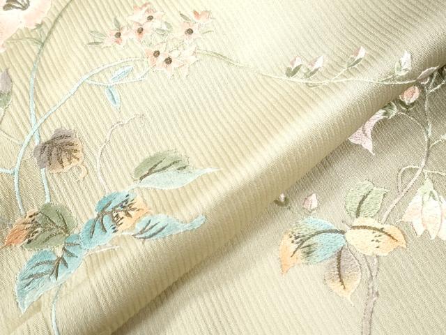 平和屋着物●訪問着　総刺繍　枝花文　暈し染め　正絹　逸品　CABC7198yc_5